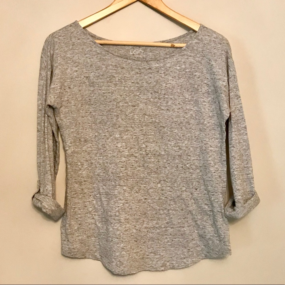 Ann Taylor Loft Heather Grey Tee